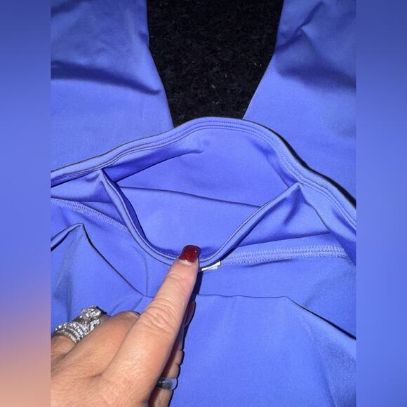 Fabletics MOTION 360 High Waisted Vibrant Sapphire Sky Blue Purple Leggings SZ M - Picture 6 of 10